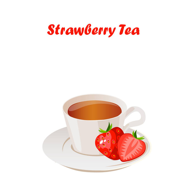 illustration of tea cup - Vettoriali, immagini