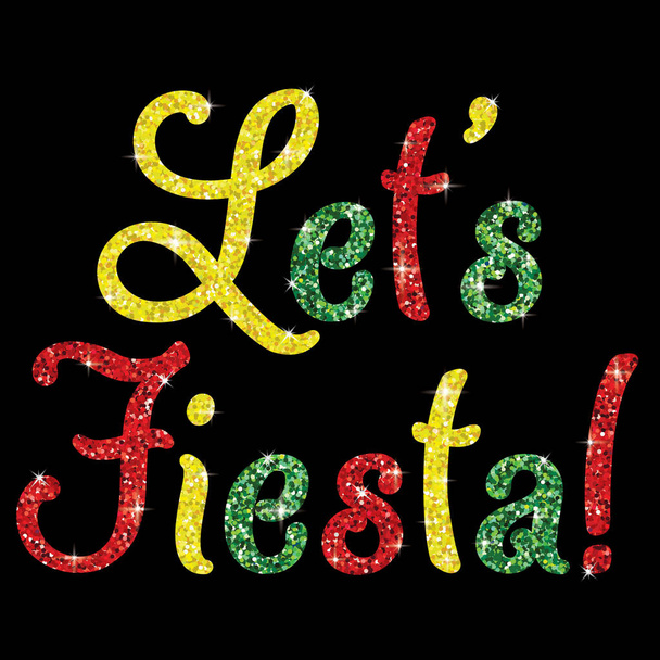 Kiiltävä värikkäiden glitter 'Feliz Cinco de Mayo' teksti
  - Vektori, kuva
