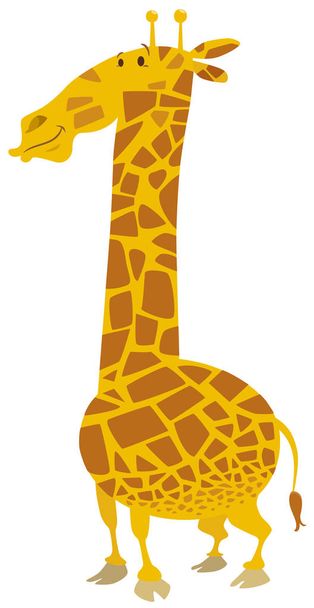 cartoon giraffe animal character - Vektör, Görsel