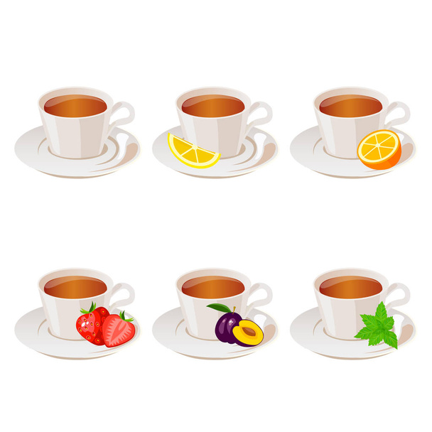 illustration of tea cup - Вектор, зображення