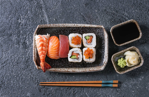 Sushi Set nigiri and rolls - Fotó, kép