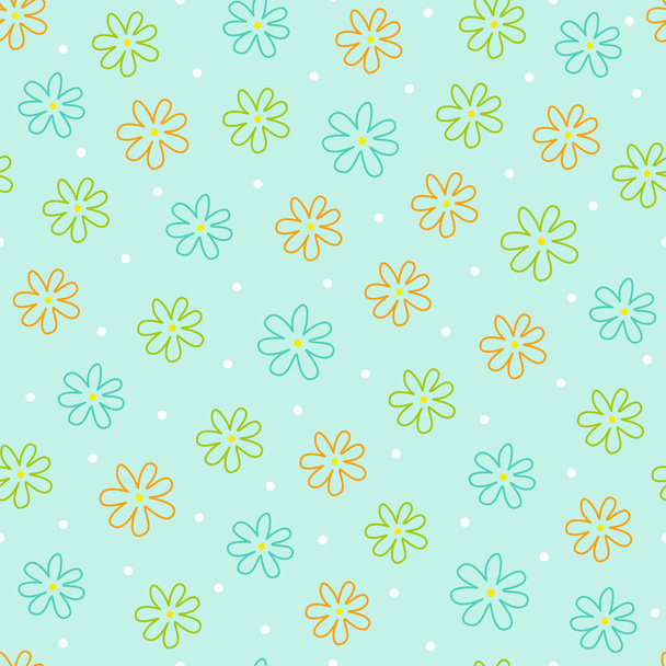 Seamless floral pattern, vector illustration - Vecteur, image