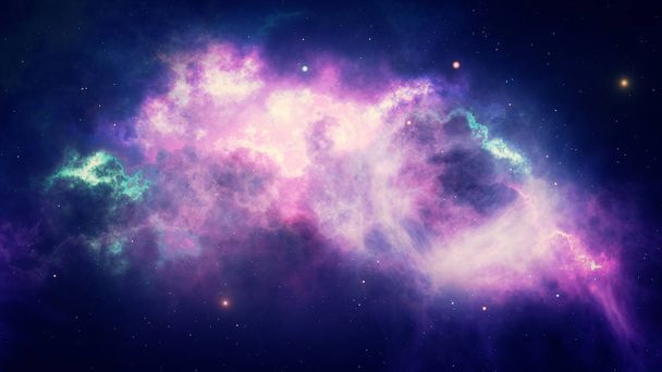 Όμορφος χώρος, λαμπερά αστέρια και νεφελώματα, γαλαξίες - Φωτογραφία, εικόνα