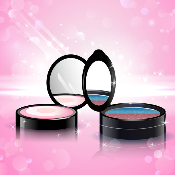 Premium Brand Colorful Eye Shadow Palette Makeup for Beauty and Skin Care - Vetor, Imagem