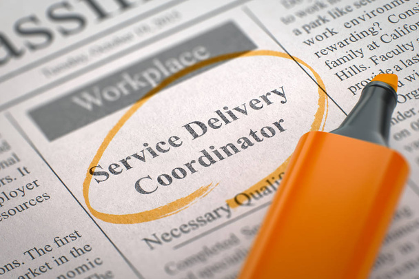 Service Delivery Coordinator Job Vacancy. 3d. - Photo, Image