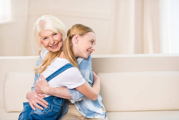 Happy grandmother and granddaughter - Photo, Image