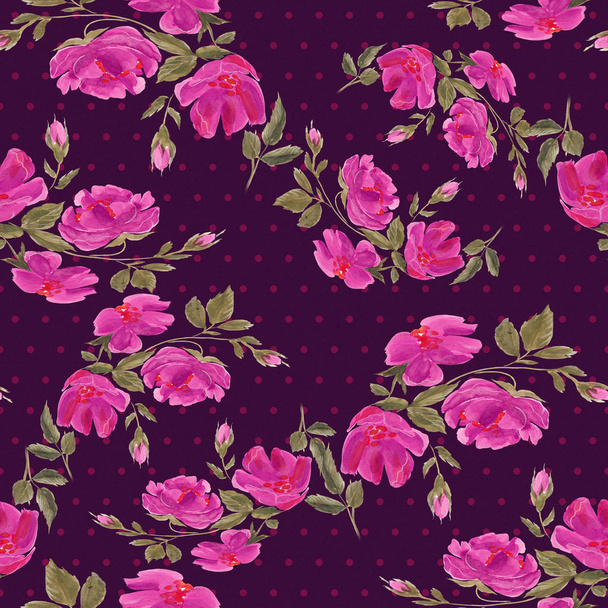 Flowers. Abstract wallpaper with floral motifs.  Seamless pattern. Wallpaper.  - Photo, Image