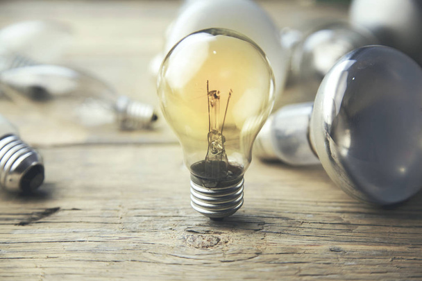 light bulb on table - Photo, Image