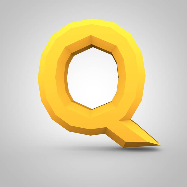 isometrinen keltainen kirjain Q
 - Valokuva, kuva