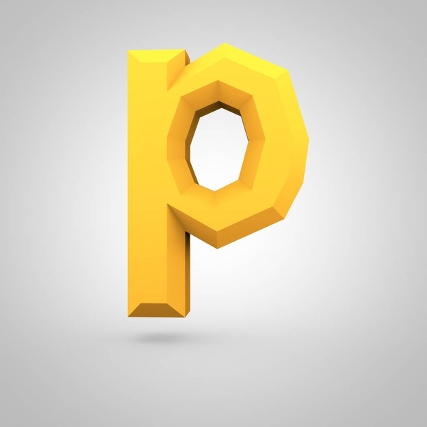 izometrik sarı harf P - Fotoğraf, Görsel