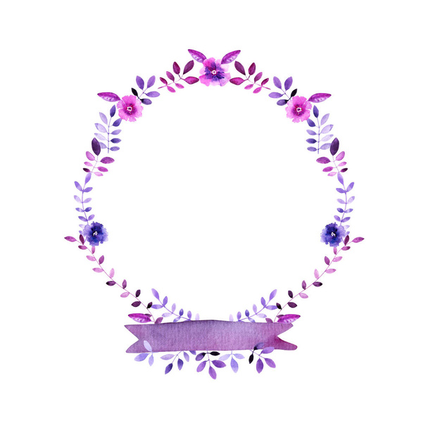 floral wreath with flowers - Foto, Imagen