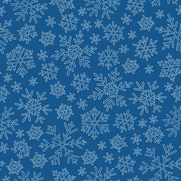 Winter backdrop with falling snow. - Vector, Imagen