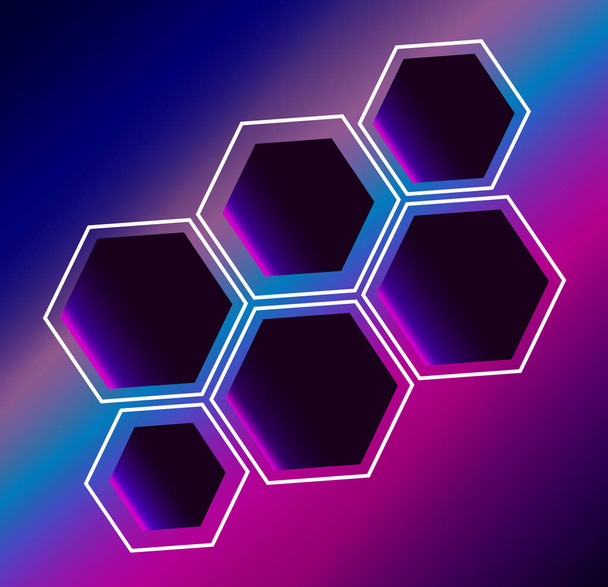 Hexagon abstract composition background - Photo, Image