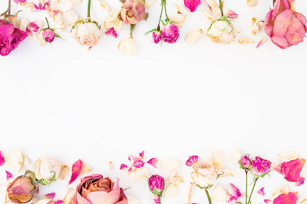 Virágos keret rózsákkal  - Fotó, kép