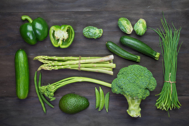 Fresh green organic vegetables - 写真・画像