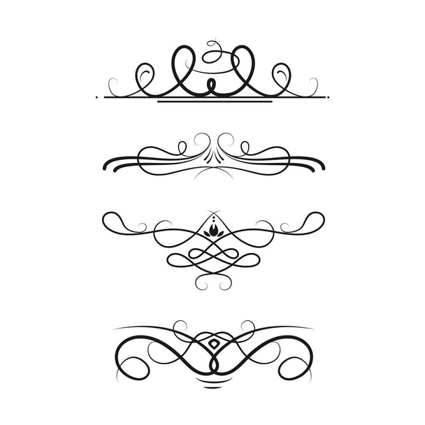 Kokoelma vektori jakajat kalligrafinen tyyli vintage raja runko suunnittelu koristeellinen kuva
. - Vektori, kuva
