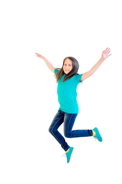 Happy girl jumping - Фото, зображення