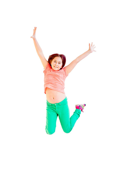 Happy girl jumping - Foto, Imagem