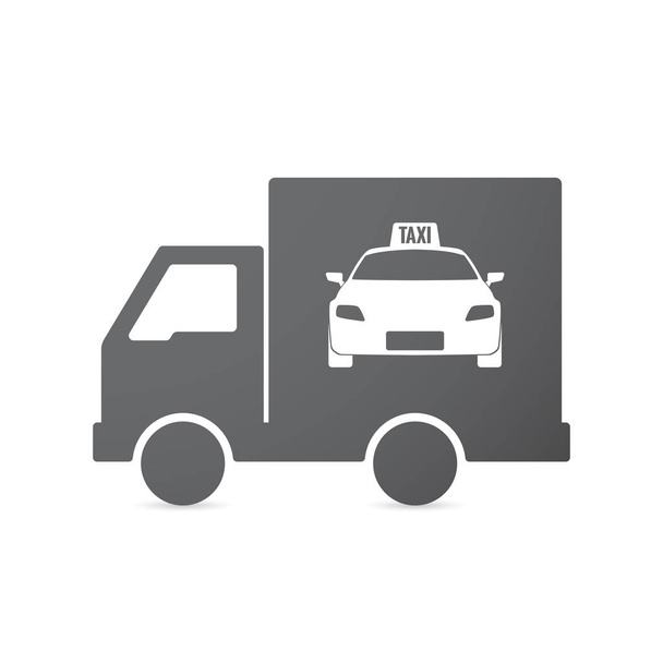 Camion isolato con un'icona del taxi
 - Vettoriali, immagini