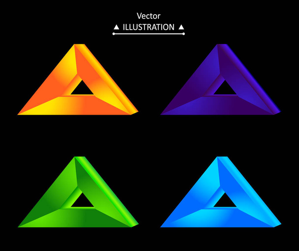 Trojúhelníkové logo sada - Fotografie, Obrázek