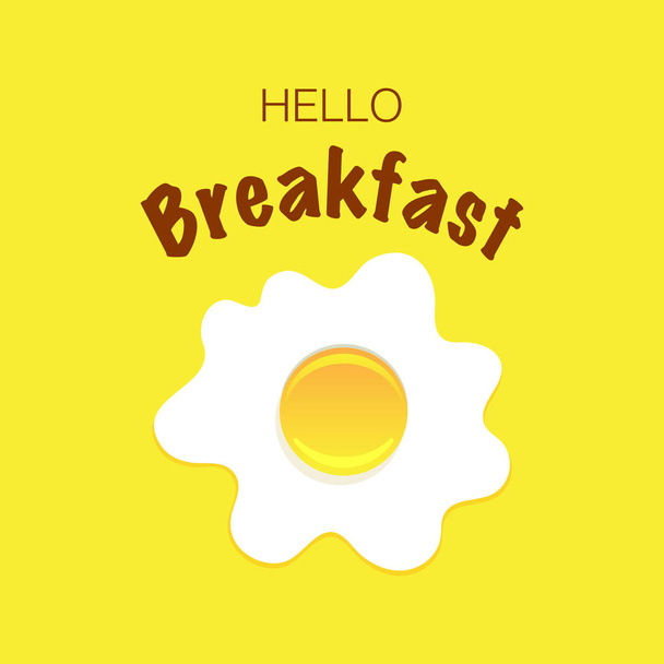 Breakfast poster illustration  - Вектор,изображение