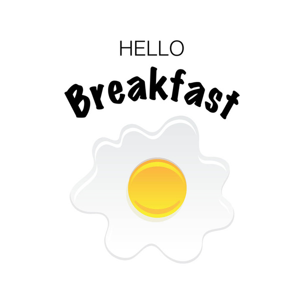 Breakfast poster illustration  - Vektör, Görsel