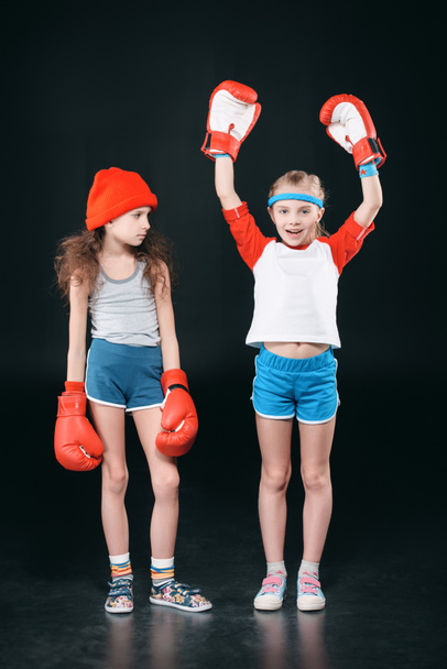 girls in boxing gloves - Photo, Image