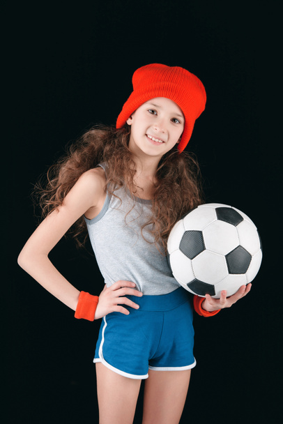 ragazza con pallone da calcio - Foto, immagini