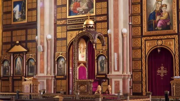 Interiér v Koptské křesťanské církve - Záběry, video