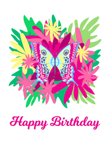 Happy Birthday card - Διάνυσμα, εικόνα