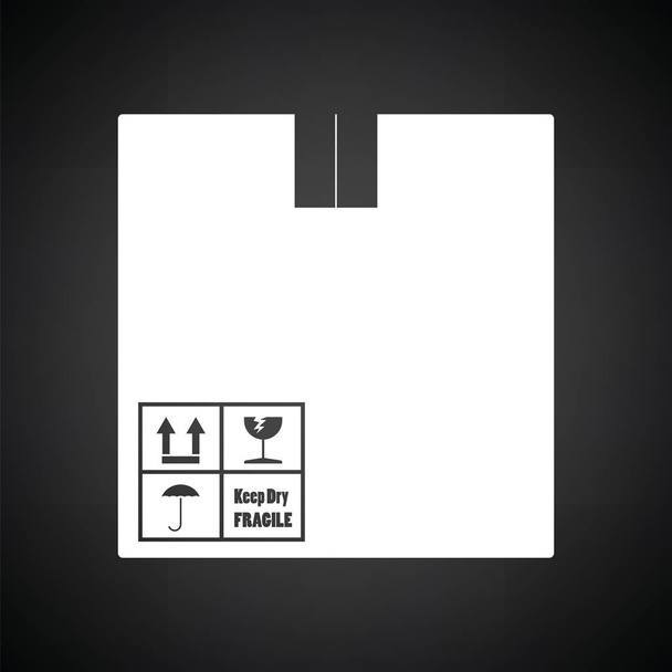 Karton csomag doboz ikon - Vektor, kép