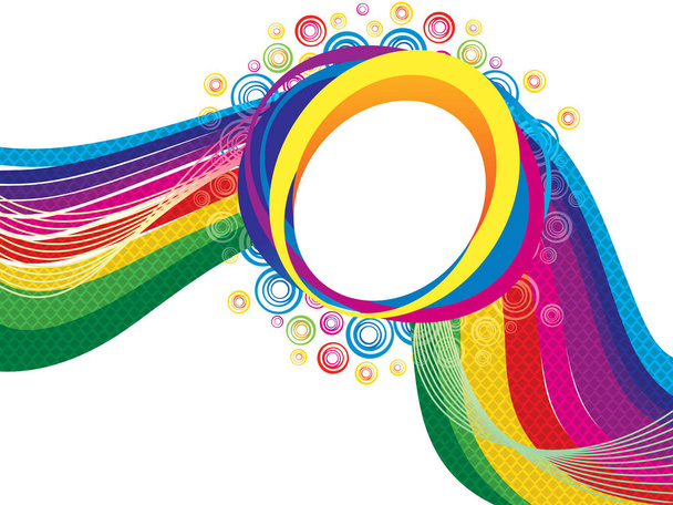 abstrato artístico colorido arco-íris onda
 - Vetor, Imagem