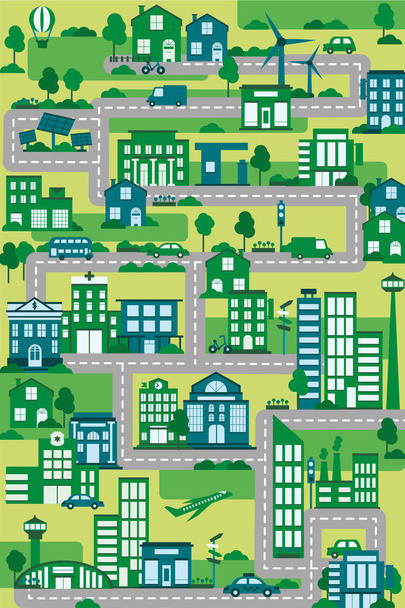 green city map - Вектор, зображення