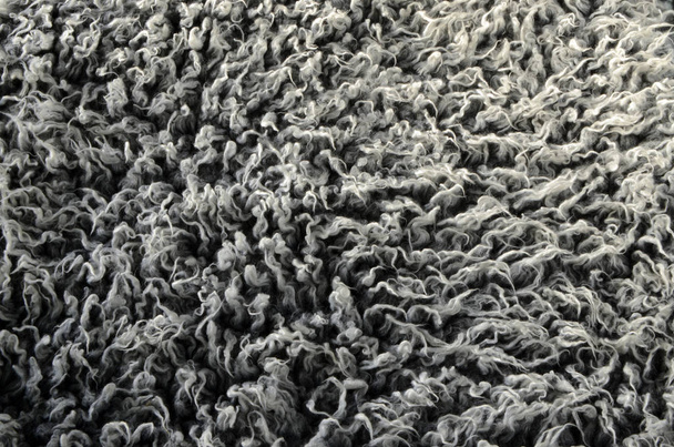 Mély Shaggy szürke szőr textúra háttér - Fotó, kép