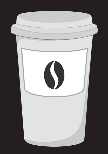 Пластиковая чашка кофе с горячим
 . - Фото, изображение