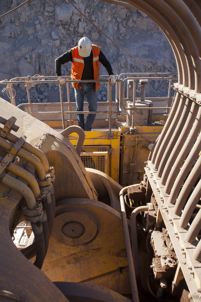Excavator Inspection. Mining - Photo, Image