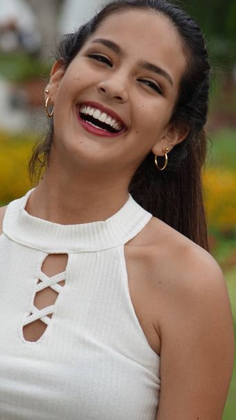 A Hispanic Girl Laughing - Fotó, kép