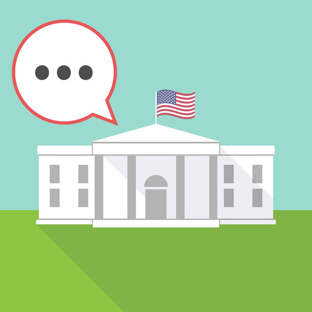 The White House with  an ellipsis orthographic sign - Vector, Image