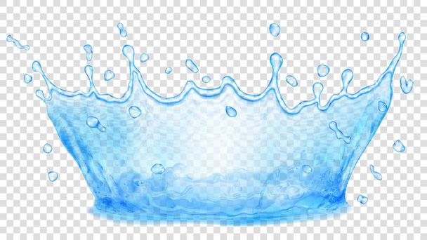 Corona de agua. Salpicadura de agua. Transparencia solo en archivo vectorial
 - Vector, Imagen