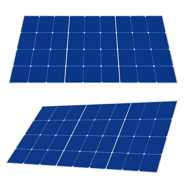 Ikona eko energia słoneczna - Wektor, obraz
