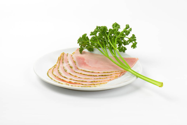 asperges gecoat ham - Foto, afbeelding