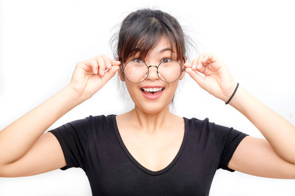 Happy and wonder ladies women wear glasses - Foto, immagini
