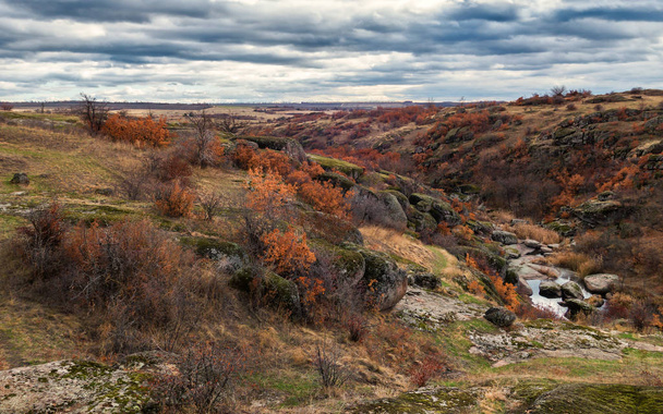 Aktovsky canyon in the fall. South of Ukraine. - Fotó, kép