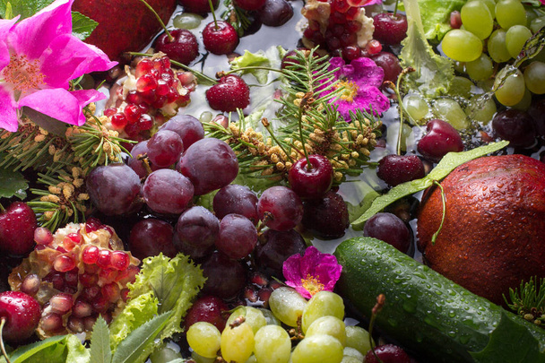 композиция из овощей и фруктов
 - Фото, изображение