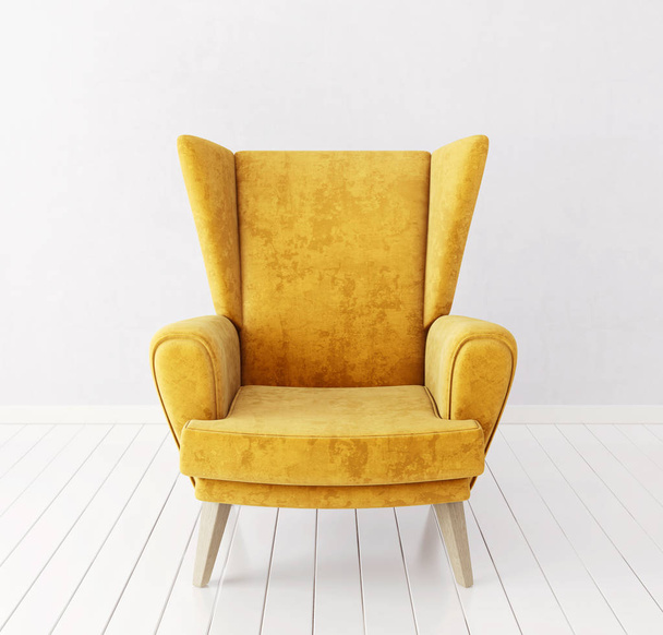 yellow armchair  illustration - Photo, Image