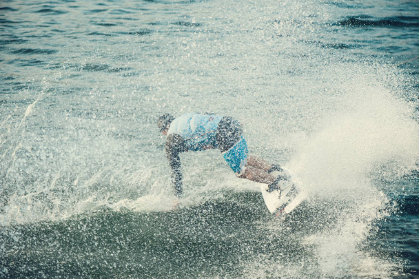 wakeboarder trains in the lake - Photo, Image