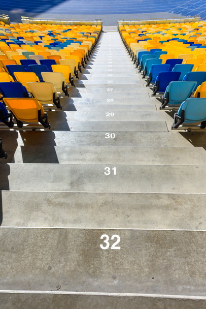 rows of stadium seats  - Foto, afbeelding