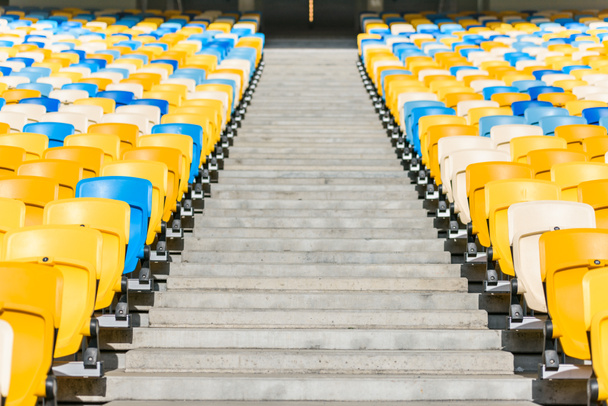 rows of stadium seats - Foto, Bild