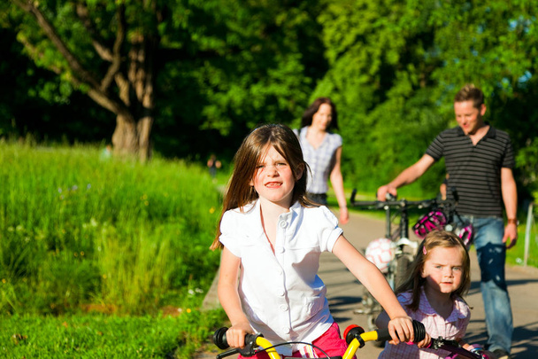 Family On Bicycles - Fotografie, Obrázek