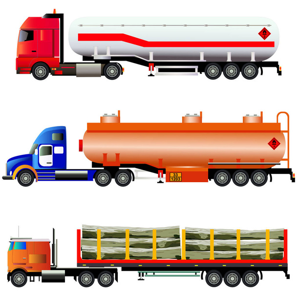Набор грузовиков
 - Вектор,изображение
